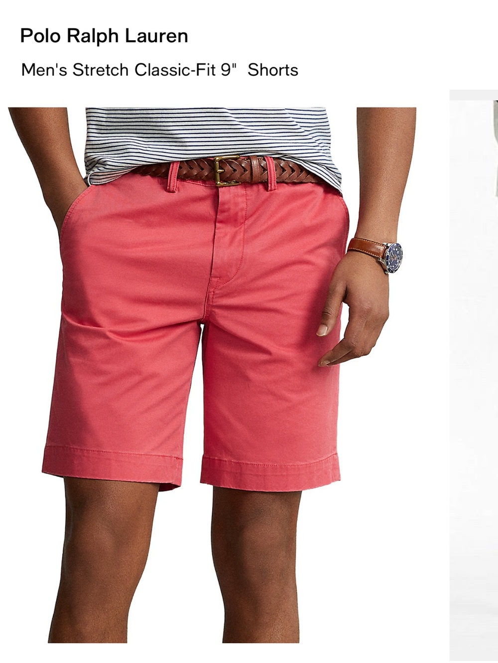 Polo by Ralph Lauren Men's Size 30 Stretch Classic-Fit 9" Shorts - Coral